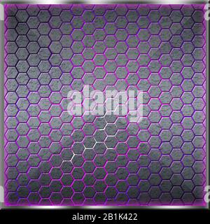 dark purple hexagon background and real texture for material design. 3d ...