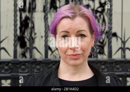 London, UK. 26th Feb, 2020. 26.02.20 'Blank Canvas Action'. Extinction Rebellion Activists spray biodegradable fake oil on the side of hoarding next to Big Ben to protest about in action to phase out fossil fuels. Credit: Gareth Morris/Alamy Live News Stock Photo