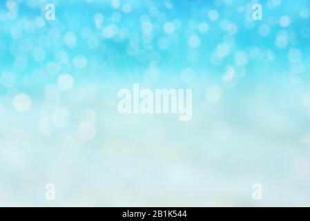 Winter blue and white bokeh background Stock Photo