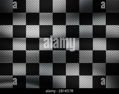 orange and black carbon fiber background. checkered pattern. 3d  illustration material design. sport racing style Stock Photo - Alamy