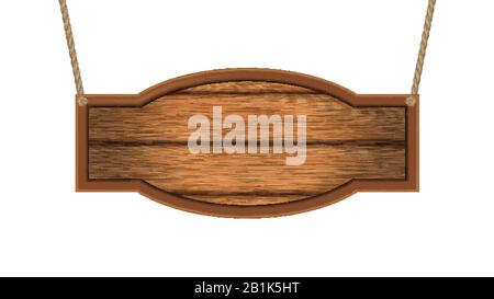 Vintage Western Saloon Wooden Nameplate Vector Stock Vector