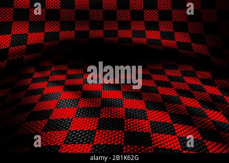 orange and black carbon fiber background. checkered pattern. 3d  illustration material design. sport racing style Stock Photo - Alamy