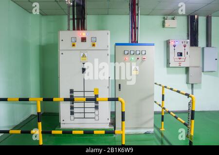 The Control cabinets - All industrial and  manufacturers Stock Photo