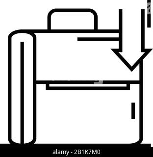 Hidden files line icon, concept sign, outline vector illustration, linear symbol. Stock Vector