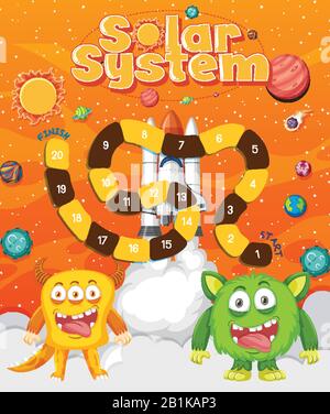 Monster space game template illustration Stock Vector Image & Art - Alamy