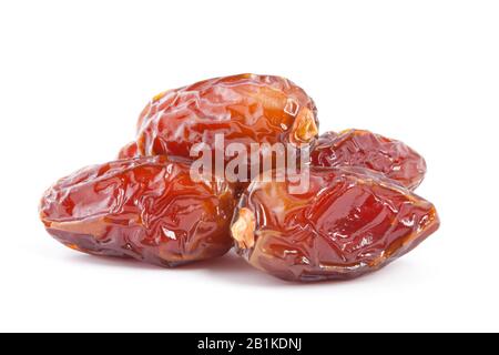 Dryed Date fruit isolated on white background. Stock Photo
