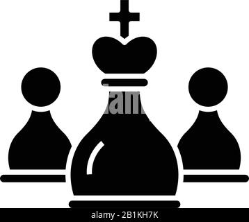 Chess glyph icon, king and knight, chess horse vector icon, vector ...