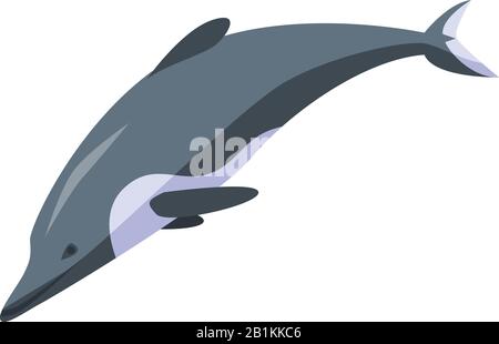 Dolphin fish icon, isometric style Stock Vector