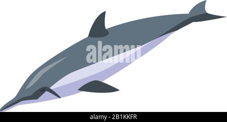 Aquatic dolphin icon, isometric style Stock Vector