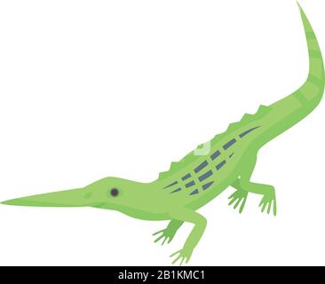 Long nose lizard icon, isometric style Stock Vector