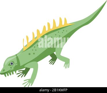 Dino lizard icon, isometric style Stock Vector