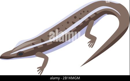 Forest lizard icon, isometric style Stock Vector