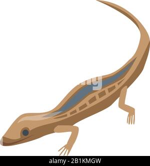 Tribal lizard icon, isometric style Stock Vector
