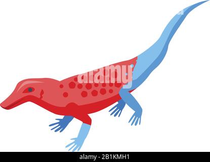 Exotic lizard icon, isometric style Stock Vector