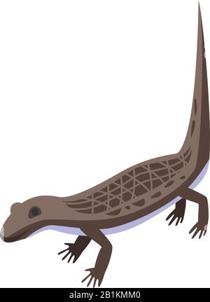 Tree reptile icon, isometric style Stock Vector