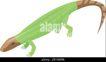 Zoo reptile lizard icon, isometric style Stock Vector