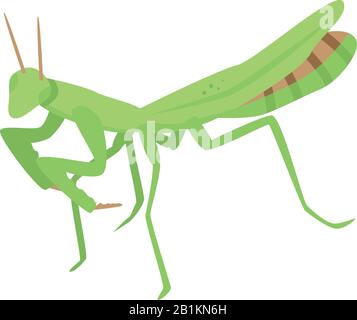 Green mantis icon, isometric style Stock Vector