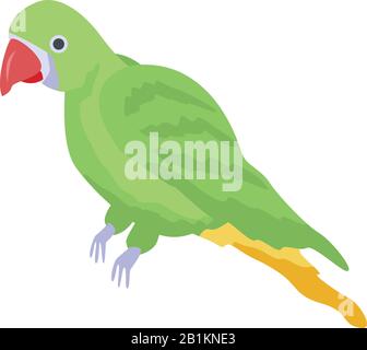 Amazon parrot icon, isometric style Stock Vector
