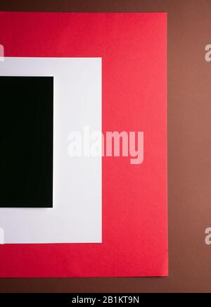 sheets of thin color felt shades from black to light brown Stock Photo