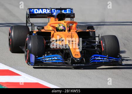 Barcelona, Spain. 26th Feb 2020. 26th February 2020; Circuit De Barcelona Catalunya, Barcelona, Catalonia, Spain; Formula 1 Pre season Testing Two; McLaren, Lando Norris Credit: Action Plus Sports Images/Alamy Live News Stock Photo