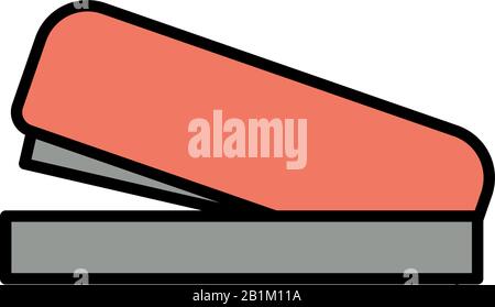 office tool stapler , line style icon vector illustration design Stock Vector