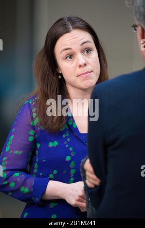 Edinburgh, UK. 26th Feb, 2020. Pictured: Kate Forbes MSP - Cabinet Minister for Finance of the Scottish National Party (SNP). Credit: Colin Fisher/Alamy Live News Stock Photo