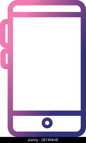 smartphone screen, gradient style icon vector illustration design Stock Vector