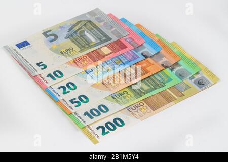 20 Euro Geldschein Stapel, zwanzig Euro Banknote Photos