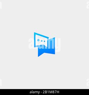 Chat Message Logo Design Template Vector Illustration Stock Vector