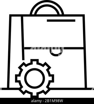 Important profile line icon, concept sign, outline vector illustration, linear symbol. Stock Vector