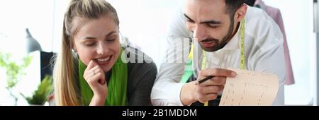 Neddlework Sewing Technology Dressmaking Concept Stock Photo