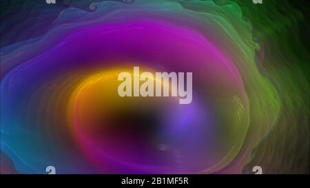 Blue and purple neon flowing liquid waves abstract diffusion background Stock Photo