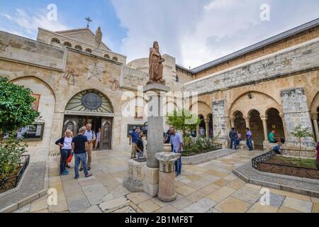 Klostergarten der Katharinenkirche, Bethlehem, Israel Stock Photo