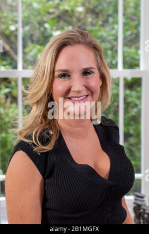 Gayle Killilea, photographed at home. She is a former gossip columnist and a socialite. Divorced wife of property developer Sean Dunne Stock Photo