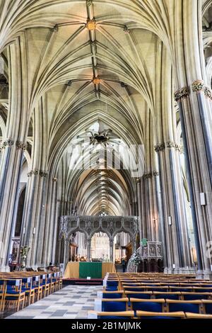 Interior,of,inside,architecture,design,Bristol,cathedral,Bristol Cathedral,Bristol,west country,England,English,GB,Great,Britain,UK,United Kingdom, Stock Photo