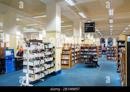 Interior,inside,of,Bristol Central Library,Traditional,style,Library,Bristol,city,west country,England,English,Great,Britain,GB,UK,United Kingdom, Stock Photo