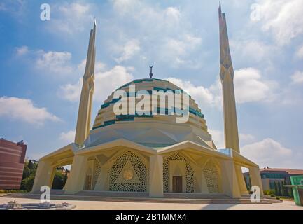The 2015 modern mosque at Marmara University Faculty of Theology in Uskudar, Istanbul Stock Photo
