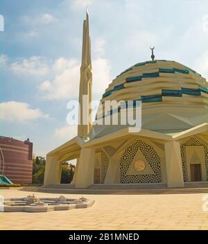 The 2015 modern mosque at Marmara University Faculty of Theology in Uskudar, Istanbul Stock Photo