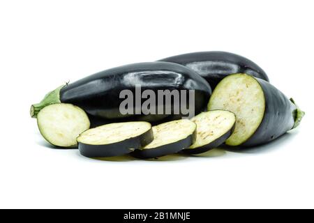 eggplant isolated on white background Stock Photo