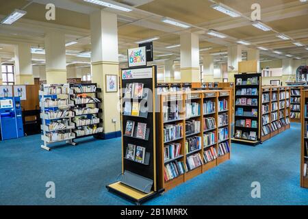 Interior,inside,of,Bristol Central Library,Traditional,style,Library,Bristol,city,west country,England,English,Great,Britain,GB,UK,United Kingdom, Stock Photo