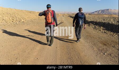 Desert landscapes and hiking in Israel vacation Stock Photo