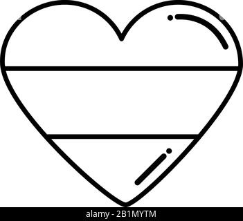 irish flag heart shaped, flat style icon vector illustration design Stock Vector