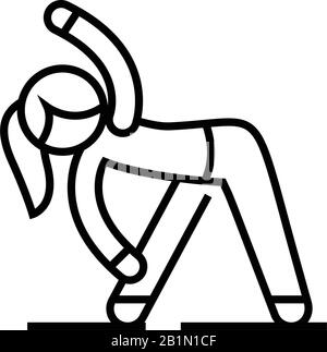 Gym exercises linear icon concept. Gym exercises line vector sign ...