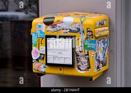 mail box lettering 'only love letters', Germany, Hamburg Stock Photo