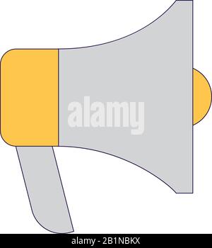 loudspeaker icon over white background vector illustration Stock Vector ...