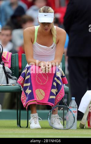 London, UK. 02nd July, 2012. Maria Sharapova in fourth round action Wimbledon Tennis Championships 2012. All England Club. Day 7. 02.07.12 Photo By Karl Winter Fotosports International Credit: Roger Parker/Alamy Live News Stock Photo