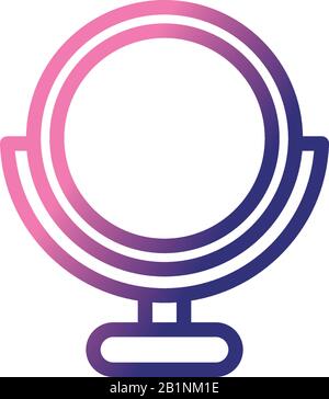 dressing mirror, gradient style icon vector illustration design Stock Vector
