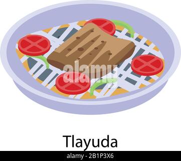 Mexican food icon, isometric style Stock Vector