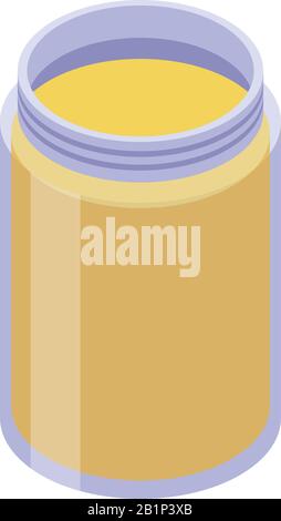 Lemonade jar icon, isometric style Stock Vector
