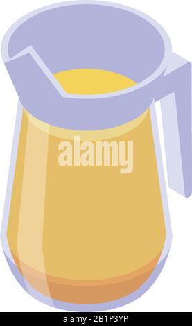 Lemonade jug icon, isometric style Stock Vector